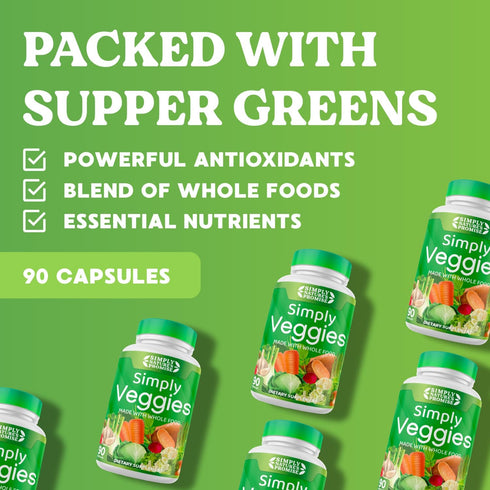Simply Nature's Promise - 90 Veggie Capsules - Made with Whole Food Superfoods, Packed with Beta Carotene & 18 Different Vegetables - 100% Soy Fre...