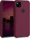 kwmobile Case Compatible with Google Pixel 4a Case - TPU Silicone Phone Cover with Soft Finish - Rhubarb Red...