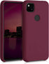 kwmobile Case Compatible with Google Pixel 4a Case - TPU Silicone Phone Cover with Soft Finish - Rhubarb Red...