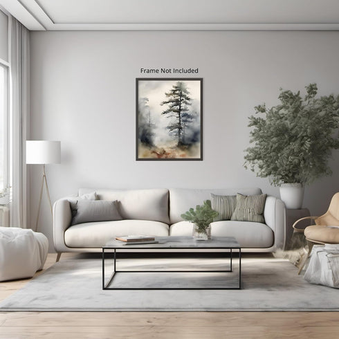 Posterizer 1 pcs- trees and jungle-nature scene style 9-Landscape & Nature Art-Floral Botanical Art- Decor for Home & Office- unframed wall art...