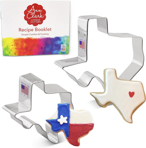 State of Texas Cookie Cutters 2-Pc. Set Made in the USA by Ann Clark, Large and Regular...