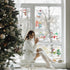 9 Sheet Christmas Window Clings Snowman Window Decals Christmas Snowflake Stickers Let it Snow Winter Window Glass Decor for Kids Christmas Holida...