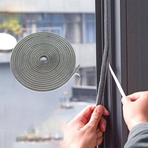 39.4FT Brush Weather Stripping, Neat Pile Self Adhesive Seal Strip for Windows and Door, Weatherstrip for Soundproofing, Windproof, Dustproof, Str...