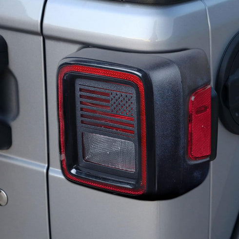 JeCar Tail Light Cover US Flag Taillight Guard Compatible with Jeep Wrangler 2018-2023 JL & Unlimited (Factory OEM Halogen Tail Light ONLY)...
