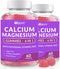 Sugar Free Calcium Gummies 600mg w/Vitamin D3 K2, Potassium, Calcium Magnesium Zinc Gummies for Bone, Muscle & Immune, Algae Calcium Magnesium 2:1...