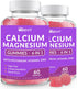 Sugar Free Calcium Gummies 600mg w/Vitamin D3 K2, Potassium, Calcium Magnesium Zinc Gummies for Bone, Muscle & Immune, Algae Calcium Magnesium 2:1...