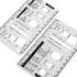 2Pcs Culinary Ruler Acrylic Mini Cutting Reference Template Cooking Measurement for Food Essential Kitchen Tool with Weight Temperature Baking Con...