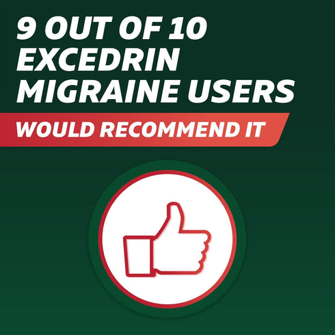 Excedrin Migraine Relief Caplets for Migraine Symptoms, Acetaminophen 250mg, Aspirin 250mg, Caffeine 65mg, Pain Reliever, 200 count...