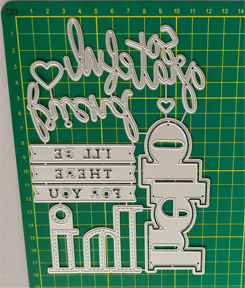 Cutting Dies Kit English Words Metal Stencils Scrapbooking Tools DIY Craft Carbon Steel Embossing Template for Paper Card Making Album Arts Crafts...