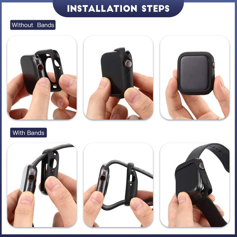 16 Pieces Soft TPU Protective Watch Case Anti-Scratch Silicone Protector Soft Flexible TPU Thin Lightweight Bumper Cover for Smartwatch Series(40 ...