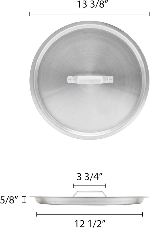Thunder Group Aluminum Stock Pot Lid, 24 Quart, Stainless...
