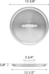 Thunder Group Aluminum Stock Pot Lid, 24 Quart, Stainless...