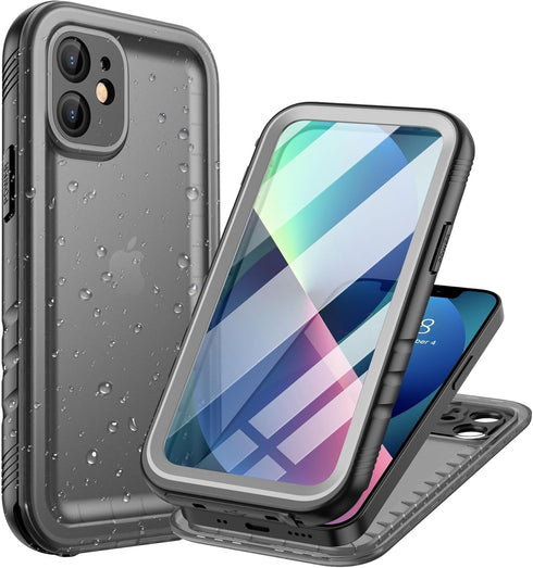 Cozycase Compatible with iPhone 12 Mini Waterproof Case - Full Body Rugged Dustproof Shockproof Case with Built-in Screen Protective Case for iPho...