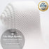 Men's Knit Tie Slim Skinny Square Necktie Width 2.2 inches Washable Solid Color White...