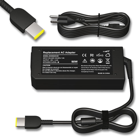 AC Adapter 90W 20V 4.5A Laptop Charger for Lenovo ThinkPad X1 Carbon T440 E431 G410 45N0237 45N0236 45N0239 344428U ThinkPad T431s Z510 PA-1900-08...