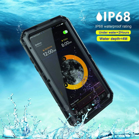 Beasyjoy for iPhone X Case iPhone 10 Metal Case Heavy Duty Cover with Screen Full Body Protection Shockproof Dustproof Drop Proof Rugged Durable M...