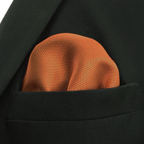 S&W SHLAX&WING Neckties for Men Wedding Tie and Cufflinks Orange Pumpkin Extra Long Matching Pocket Square...
