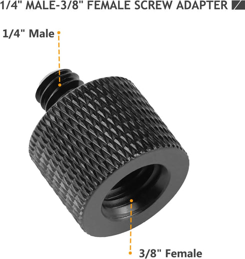 4 Pcs Camera Screw Adapter Thread 1/4" Male to 3/8" Female and 3/8" Male to 1/4" Female Adapter Set for Camera Monitor, Tripod, Mount...