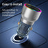 Aluminum Alloy Car Charger,WORDIMA USBC Car Charger Transparent Case,60W Led RGB PD/PPS Compatible with iPhone 14 Pro Max/14 Plus/13 Pro Max/Ipad ...