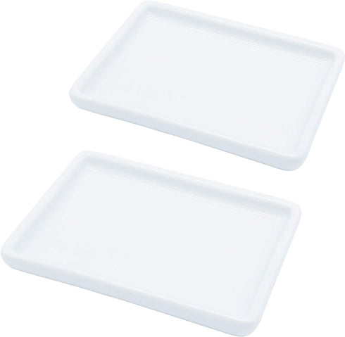 lofekea Ceramic Soap Dish for Shower 2 Pack Bar Soap Holder Palette for Watercolors Soap Try...