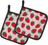 Caroline's Treasures BB5146PTHD Strawberries on Pink Pair of Pot Holders Kitchen Heat Resistant Pot Holders Sets Oven Hot Pads for Cooking Baking ...