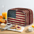 Mumeson American Flag Print Toaster Cover 4 Slice Toaster Bread Maker Dustproof Covers Stain Resistant Toaster Covers Bakeware Protection Decor Bl...
