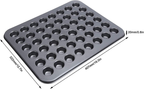 Fdit Bakeware Cupcake And Muffin Pan 48Cup NonStick Mini Round Cupcake Pan Tray Baking Bakeware Cooking Accessory Make Complete And Beautiful Cake...