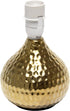 Simple Designs LT2073-GDB Mini Hammered Texture Gold Drip Table Lamp with Black Shade...