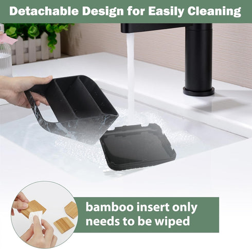 Toothbrush Holders for Bathroom Counter Organizer - 6 Slots Bamboo Tooth Brushing Holder for Family Kids, Electric Toothbrush and Toothpaste Holde...