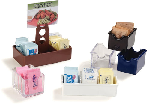 Carlisle FoodService Products Sugar Caddy for Kitchens, Plastic, 20 Packets, Black, Small...