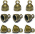 Bronze Round Tassel End Caps 50 pcs Barrel End Caps Flat Leather Cord End Caps Bracelet Making Supplies Leather Bracelet Making Kit Silver Cord En...