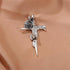 Vintage Flower Cross Brooch Pin for Women Men Silver Plated Fashion Unique Valentine Religion Brooches Lapel Pins Dainty Dress Accessories Elegant...