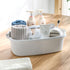 Cleaning Supplies Caddy, Household Tool Organizer with Handle, Portable Plastic Bucket for Shower Essentials Storage, White...