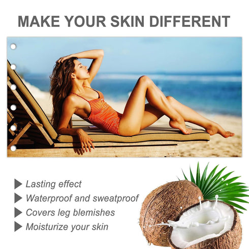 Leg Makeup Waterproof No Transfer,Leg Makeup for Varicose Veins Waterproof,Leg and Body Scar Cover up Makeup for Tattoo Cover Up(Wheat color, B)...
