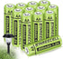 Rechargeable AA Batteries, Ni-MH Double A Solar Batteries High Capacity 1.2V Pre-Charged for Outdoor Solar Lights, String Lights?Pathway Lights(AA...