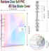 2 PCS A5 Rainbow Soft PVC Notebook Cover, Refillable Paper PVC Binder, Loose Leaf Personal Planner Binder (2 Rainbow)...
