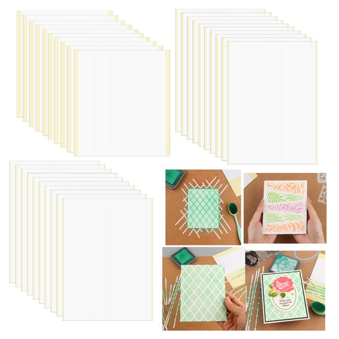 90PCS Masking Strips Stamping Mask Paper Adhesive Stamp Masking Paper for Pre-Cut Masking Strips; Reusable Delicate-Tack Adhesive for Easy Masking...