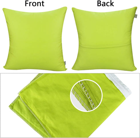 Thmyo 4-Pack 100% Cotton Comfortable Solid Decorative Throw Pillow Case, Square Cushion Cover Pillowcase Sublimation Blank Pillow Covers DIY Throw...