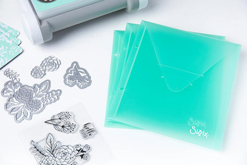 Sizzix Sto Insert, Sm, 3Pk Die Storage Envelopes Mint Julep, 3 Count (Pack of 1), Multicolor...