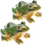 SING F LTD 2pcs Resin Frog Statue Animal Sculpture Indoor Outdoor Decor for Garden Patio Yard Micro Fairy Garden Ornaments and Flower Pots...