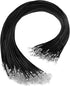 30Pcs 19" Black Necklace Rope 1.5mm Waxed Necklace Cord String for DIY Pendants Bracelet Necklace and Jewelry DIY Making with Lobster Claw Clasp...