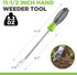 WORKPRO 11.5" Dandelion Weeder Puller Tool with Soft Handle, Polished Stainless Steel Garden Weed Remover Tool, Two-Pronged Fork Weeder Tool for L...