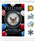 Breeze Decor Welcome Home Navy Garden Flag Armed Forces USN Seabee United State American Military Veteran Retire Official House Decoration Banner ...