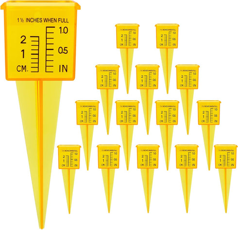 10PCS Rain Gauges, 1.5" Sprinkler Gauge for Lawn Water Gauge with Wide Mouth Sprinkler Rain Gauge, Transparent Outdoor Water Measuring Tool for Ac...