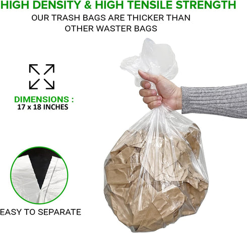 150 Pack - 3 Gallon Trash Bag - 2 Gallon Trash Bag - Recycle Bags - 2.6 Gallon Trash Bag, Keep Your Space Clean with Small Bathroom Trash Bags and...