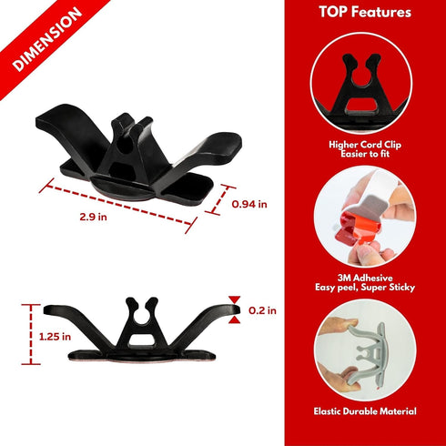 Cord Organizer for Appliances, 4 Pack Upgraded Cord keeper, Cord Wrapper for Appliances Stick on Mixer, Coffee-Maker, Pressure-Cooker, Toaster, Bl...