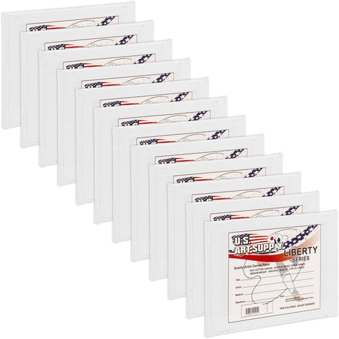 US Art Supply 4 X 4 inch Professional Artist Quality Acid Free Canvas Panel Boards 12-Pack (1 Full Case of 12 Single Canvas Panel Boards)...