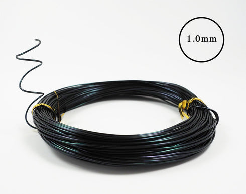 Anodized Aluminum Bonsai Training Wire 5-Size Starter Set with Canvas Bag - 1.0mm, 1.5mm, 2.0mm, 2.5mm, 3.0mm (147 feet total) - Choose Your Color...