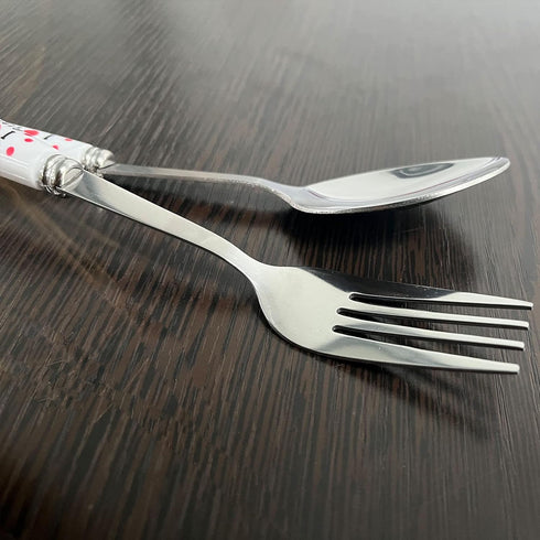 Cute Cutlery Set, Includin Reusable Stainless Steel Fork and Spoon and with a box. Suitable for Travel, camping, and Boys Girls Birthday Party Dec...