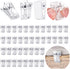 40PCS Tapestry Wall Hanging Clips, Self Adhesive Clips for Easy Hanging and Organization for Binding Papers and Documents...